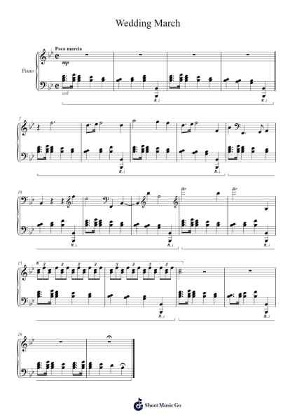 Wedding March Sheet Music by undefined-Arr.Louieby