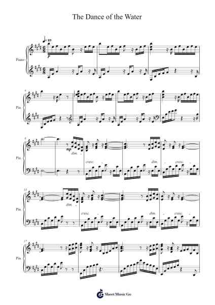 The Dance of the Water Sheet Music by Yukie Nishimura-Arr.Corrie
