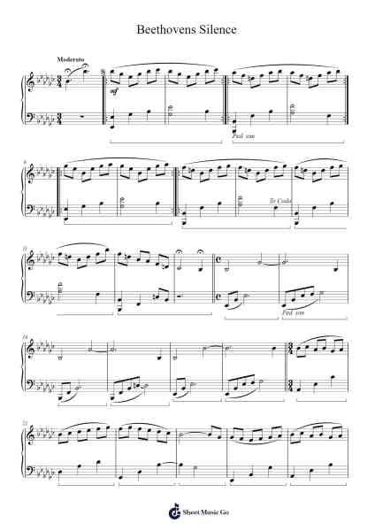 Beethovens Silence Sheet Music by ERNESTO CORTAZAR-Arr.Oryet Zosoll