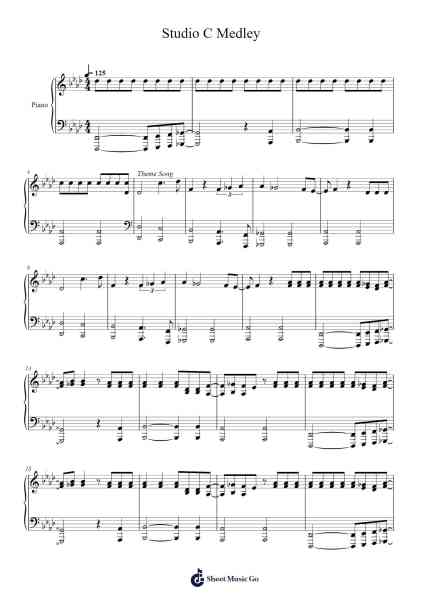 Studio C Medley Sheet Music by -Arr.Mileswin Joanmuel