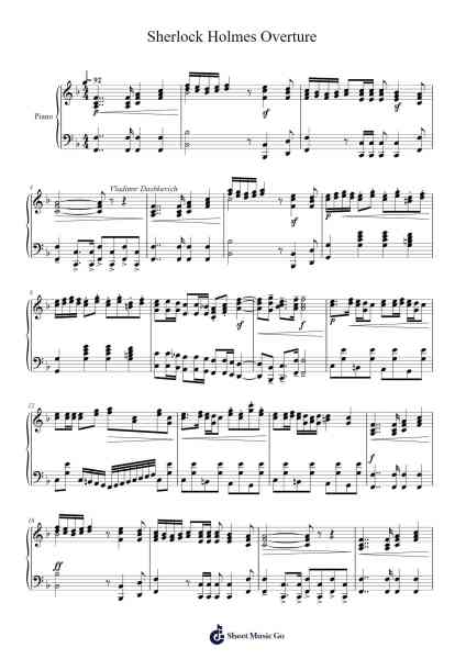 Sherlock Holmes Overture Sheet Music by undefined-Arr.Bulgy Boylebaird