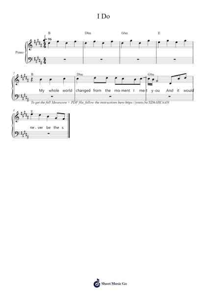 I Do Sheet Music by Đức Phúc/911-Arr.Huxdia