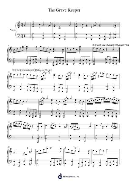 The Grave Keeper Sheet Music by Humn Daiglenn-Arr.Florid Brylan