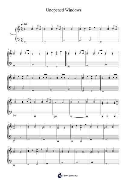 Unopened Windows Sheet Music by Set It Off-Arr.Longbohm