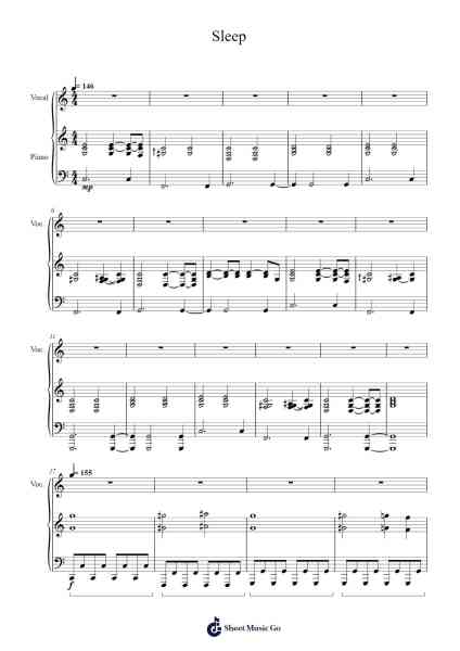 Sleep Sheet Music by My Chemical Romance-Arr.Holtbelle