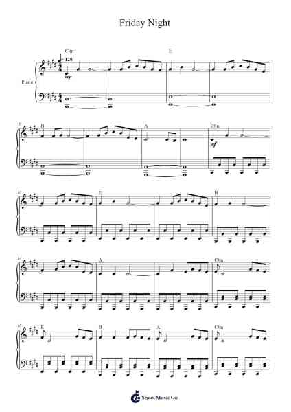 Friday Night Sheet Music by Birdsharp Pagnin-Arr.Kaygill Clarcarr