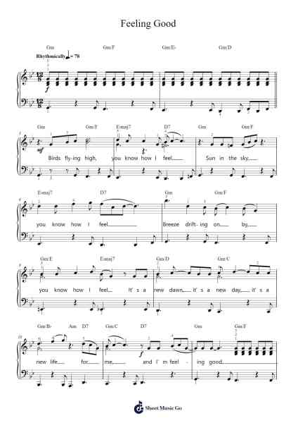 Feeling Good Sheet Music by lkj-Arr.Phisan Lionelphy