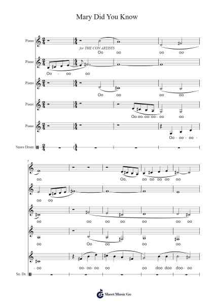 Mary Did You Know Sheet Music by Misc Christmas-Arr.Morsedric