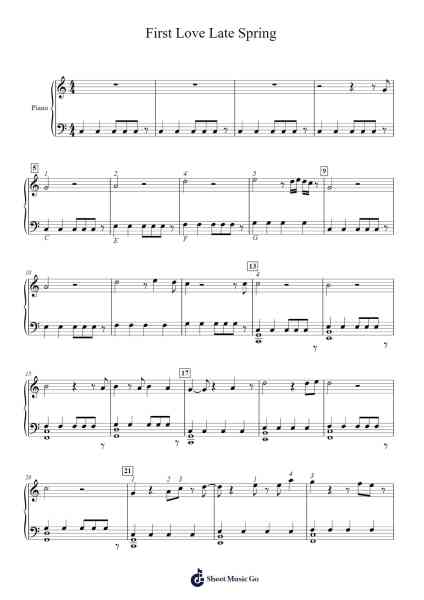 First Love Late Spring Sheet Music by Mitski-Arr.Kayien Goldine