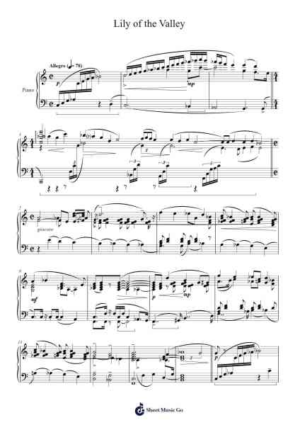 Impressions of Flowers No.4 "Lily of the Valley" (Revised) Sheet Music by Mythey Torad-Arr.Roykiel