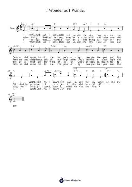 I Wonder as I Wander Sheet Music by John Jacob Niles-Arr.Lauven Joyceleif