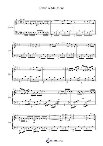 Lettre À Ma Mère Sheet Music by Paul de Senneville-Arr.Yulejah