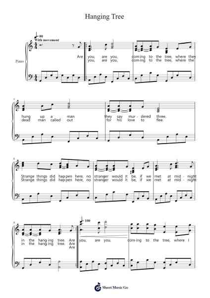 Hanging Tree Sheet Music by Collin Sutter-Arr.Dowar Warford