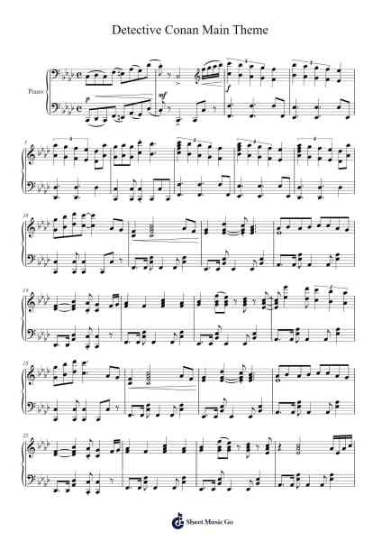 Detective Conan Main Theme Sheet Music by Katsuo Ono Band-Arr.Flonell