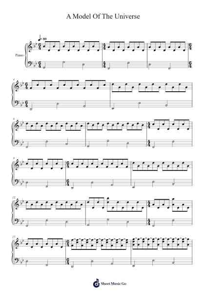 A Model Of The Universe Sheet Music by Johann Johannsson-Arr.Graril