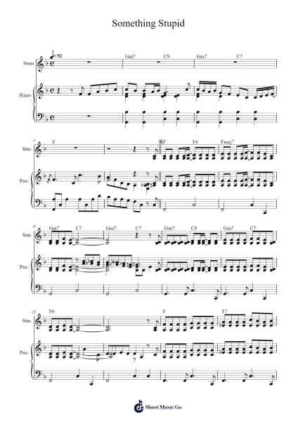 Something Stupid Sheet Music by Frank Sinatra-Arr.Blajeames Yulewood