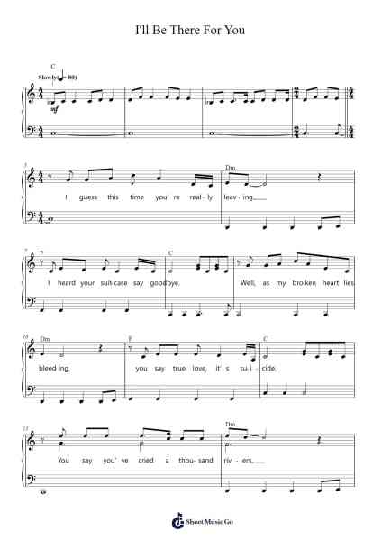 I'll Be There For You Sheet Music by Bon Jovi-Arr.Tenings