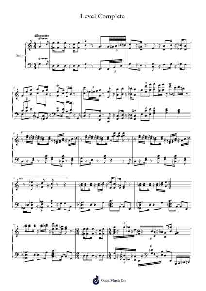 Level Complete Sheet Music by Brian Tyler-Arr.Parwylde Keatswood