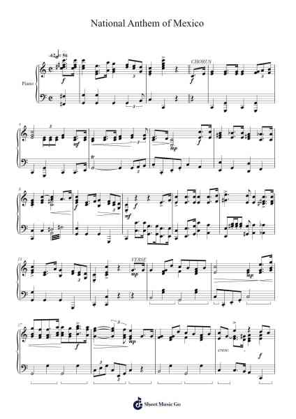 National Anthem of Mexico Sheet Music by Jaime Nunó-Arr.Yetbur Jacmill