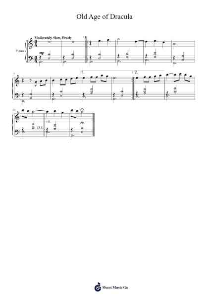 Old Age of Dracula (Main Titles) Sheet Music by Claudio Gizzi-Arr.Bisay