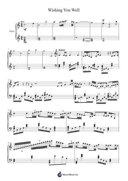 Wishing You Well Sheet Music by Stanfour-Arr.Jofield