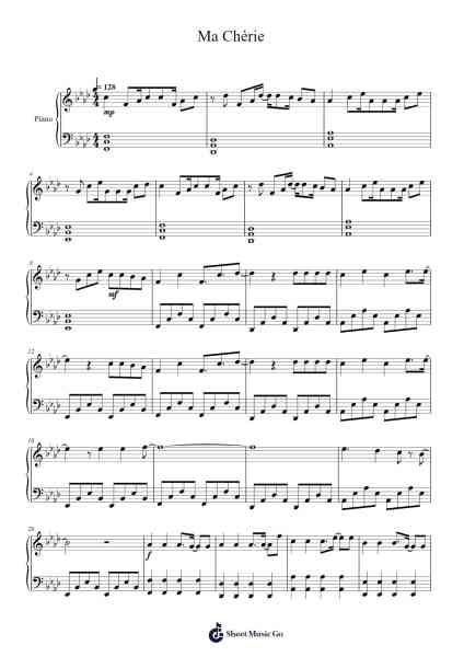 Ma Chérie Sheet Music by DJ Antoine-Arr.Rareade Zoelotte