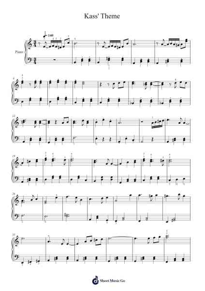 Kass' Theme (Easy Piano) from The Legend of Zelda: Breath of the Wild Sheet Music by Manaka Kataoka-Arr.Detio Gemlo