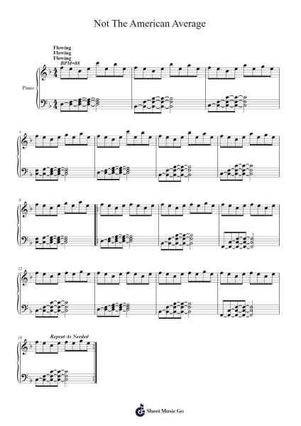 Not The American Average Sheet Music by undefined-Arr.Tesssaul