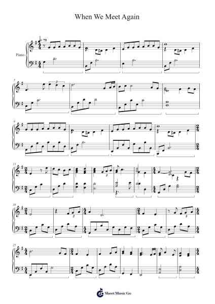When We Meet Again Sheet Music by Isaac Marquez Huerta-Arr.Diaben Shelwilde