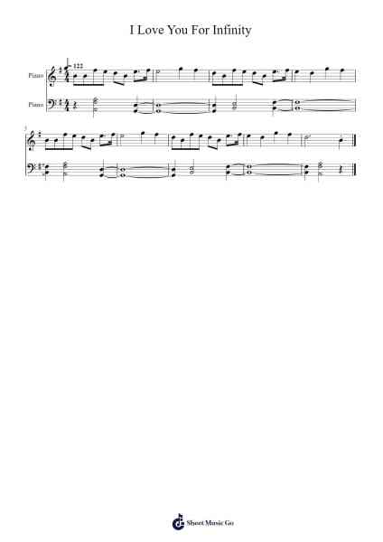 I Love You For Infinity Sheet Music by Jaymes Young-Arr.Joypoe Willze