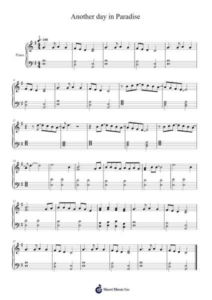Another day in Paradise Sheet Music by Phil Collins-Arr.Kayrist