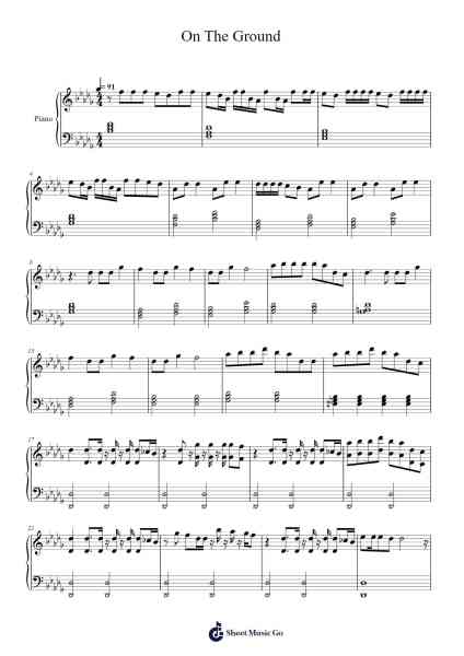 On The Ground Sheet Music by Rosé (BLACKPINK)-Arr.Virmoll