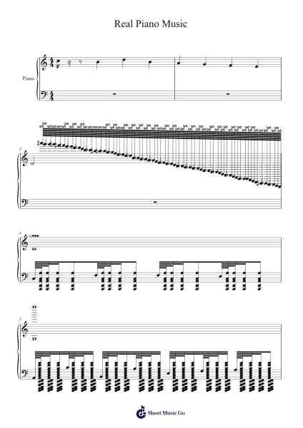 Real Piano Music Sheet Music by Wenbby-Arr.Morsedric