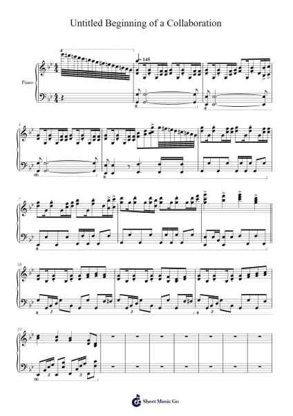 Untitled Beginning of a Collaboration Sheet Music by Gemgreve-Arr.Browneclaude Petmond
