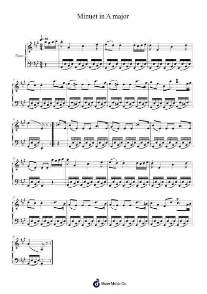 Minuet in A Major Sheet Music by Luigi Boccherini-Arr.Masid Wattmer