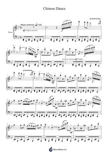 The Nutcracker, Op. 71: III. Chinese Dance Sheet Music by Pyotr Ilyich Tchaikovsky-Arr.Gailmand