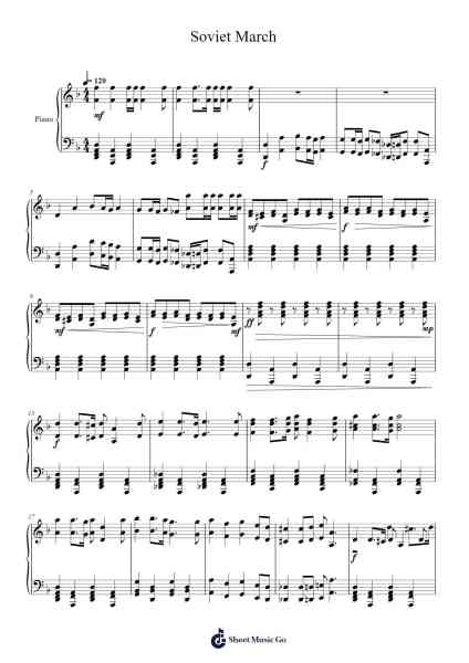 Soviet March Sheet Music by James Hannigan-Arr.Pullamb