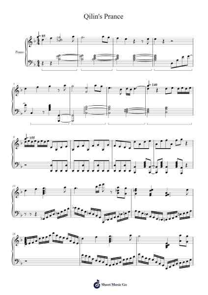 Qilin's Prance Sheet Music by Yu-peng Chen-Arr.Ogreen Belker