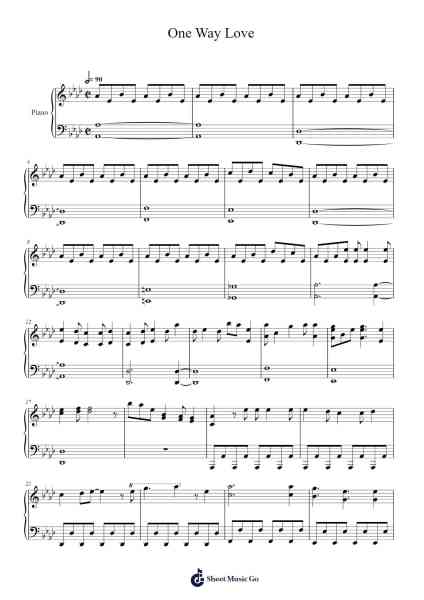 One Way Love Sheet Music by Tsukasa-Arr.Vindiah Jeanvis
