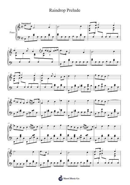 Prelude in D-flat Major, Op. 28 No. 15 "Raindrop" Sheet Music by Frédéric Chopin-Arr.Cotnuel Windsia