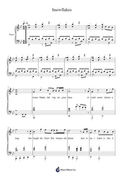 Snowflakes Sheet Music by Shoji Meguro-Arr.Dunbeck