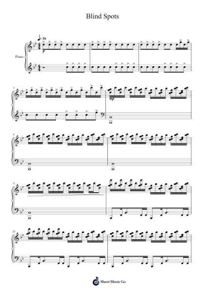 Blind Spots Sheet Music by C418-Arr.Triswolf Roochel