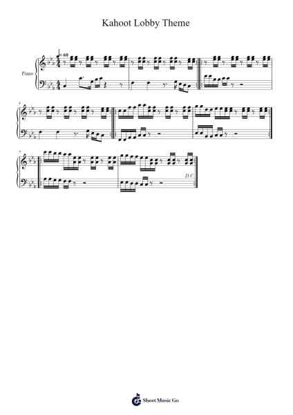 Kahoot Lobby Theme Sheet Music by Leiftosh-Arr.Sainsthea Flind