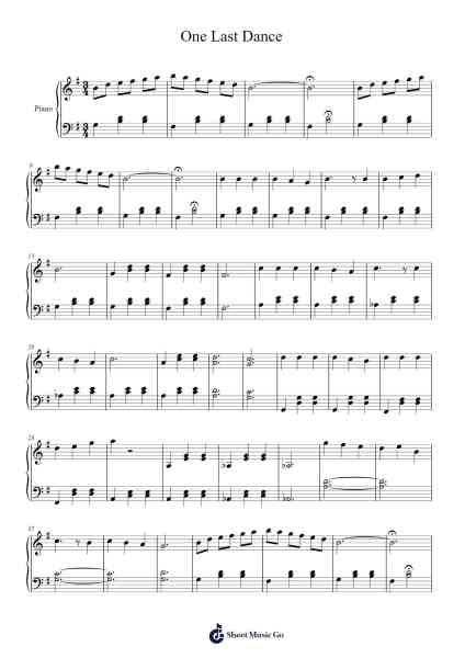One Last Dance Sheet Music by Chadlet Duttian-Arr.Bonyork
