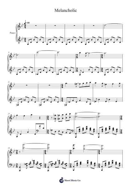 Melancholic Sheet Music by Philip Sheppard-Arr.Hartecam Thodoreboyle
