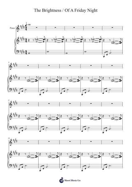 The Brightness / Of A Friday Night Sheet Music by Anaïs Mitchell-Arr.Erist