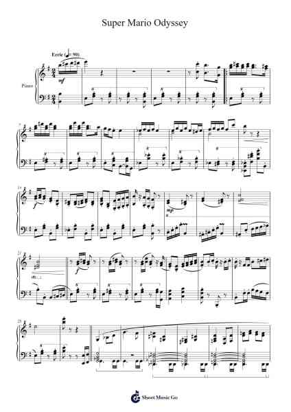 Super Mario Odyssey Sheet Music by Koji Kondo-Arr.Wildmy