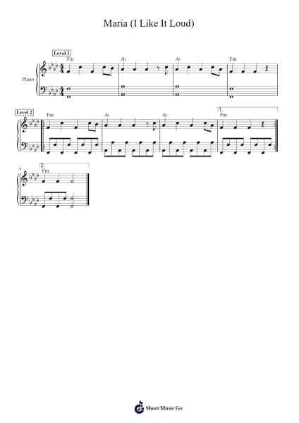 Maria (I Like It Loud) Sheet Music by Scooter-Arr.Kerniei Judkell