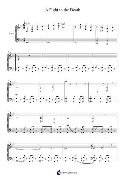 A Fight to the Death Sheet Music by Yoko Shimomura-Arr.Asmie Panvien