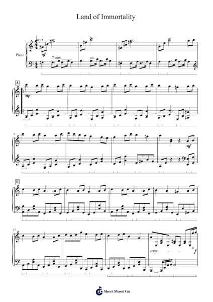 Land of Immortality Sheet Music by REVO-Arr.Puldair